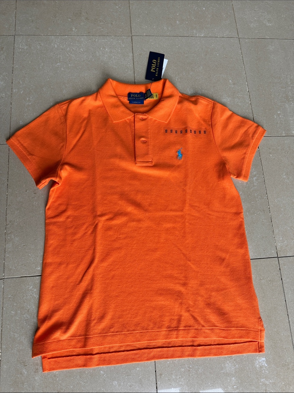 Polo by Ralph Lauren Orange Short-Sleeve Polo with Blue Pony